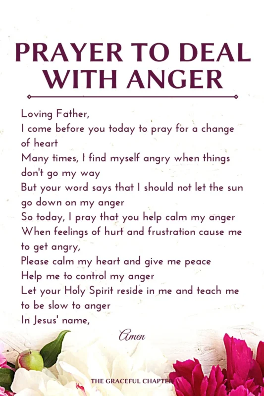 anger prayer