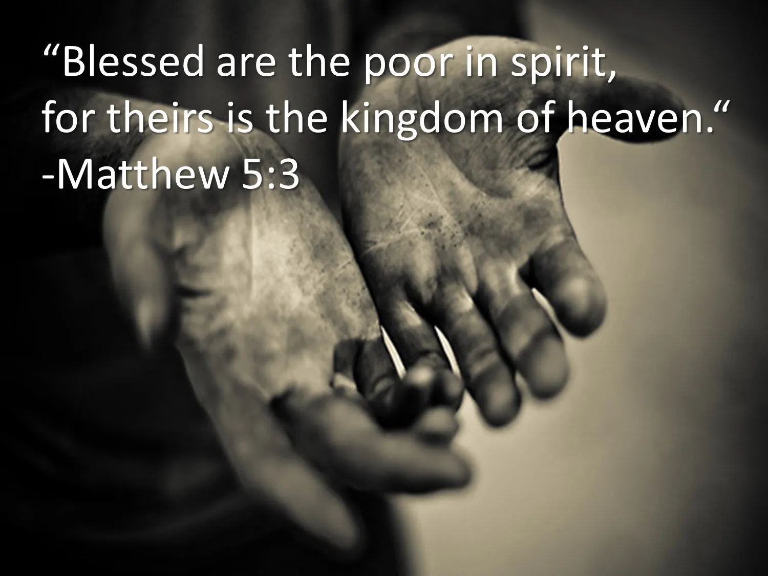 blessed is the poor in spirit