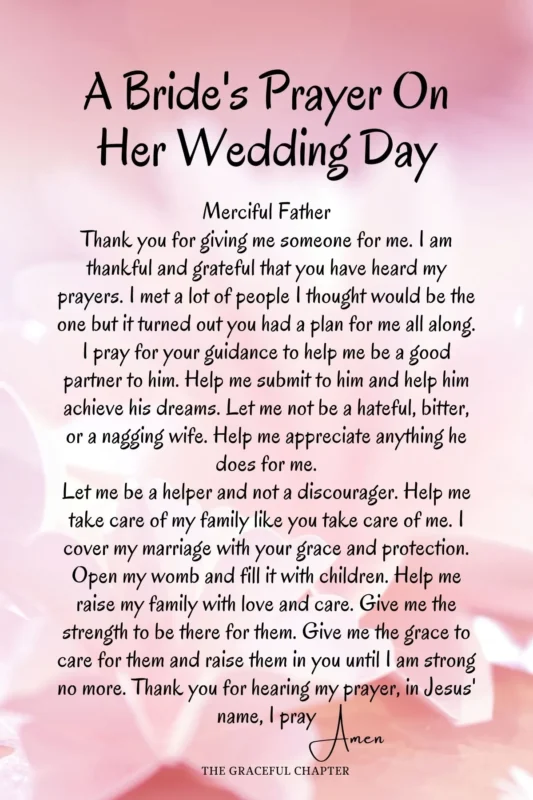 brides prayer