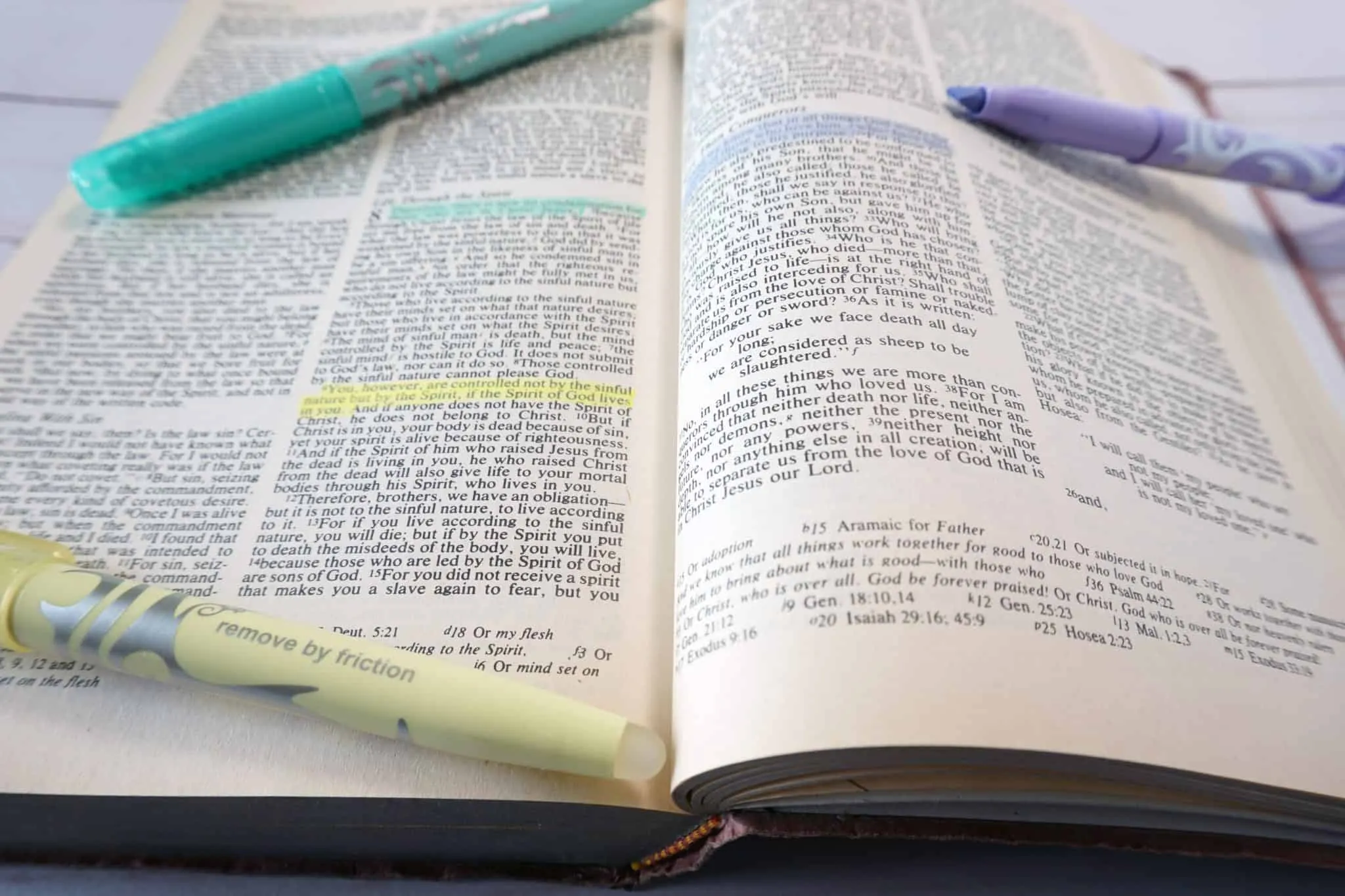how to remove highlighter from bible