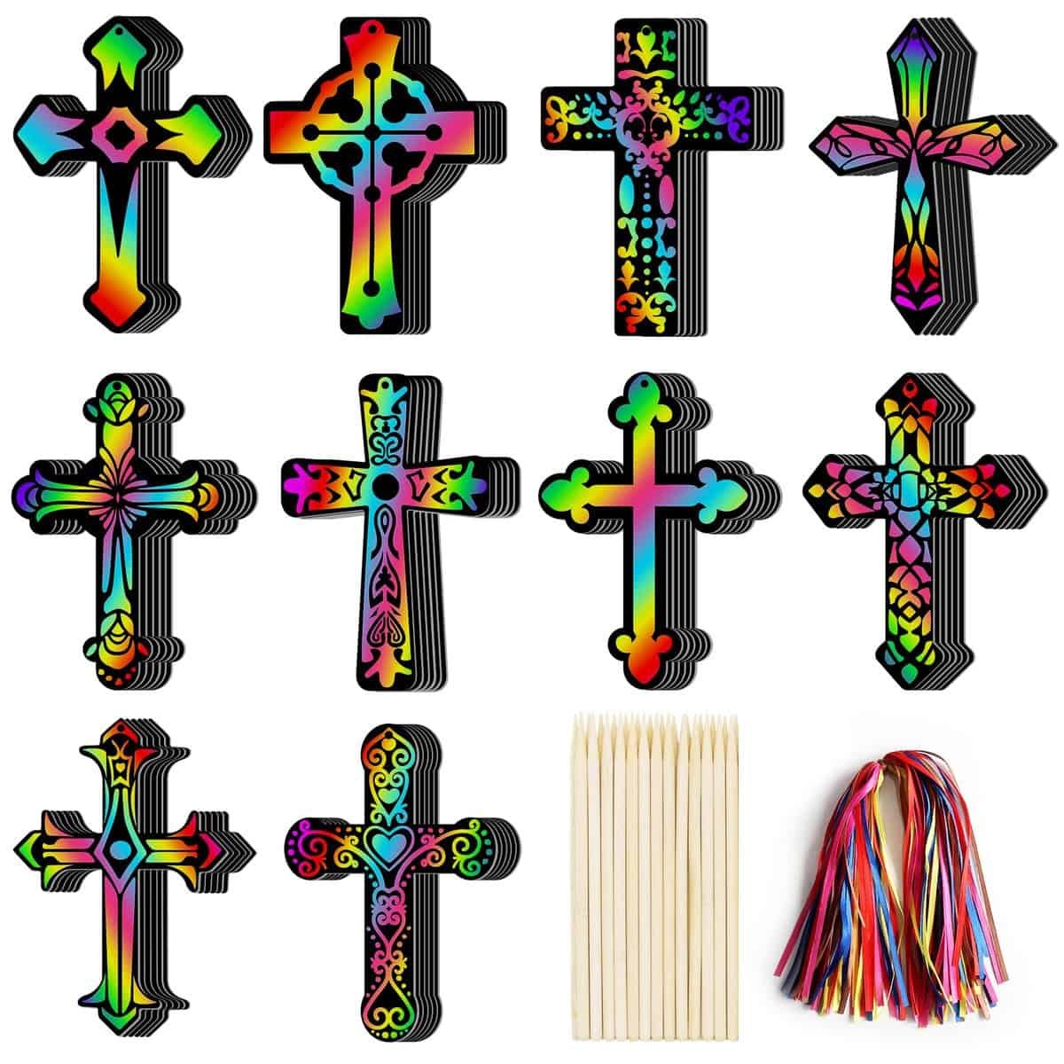 ZMLM Art-Craft Scratch Cross Ornament