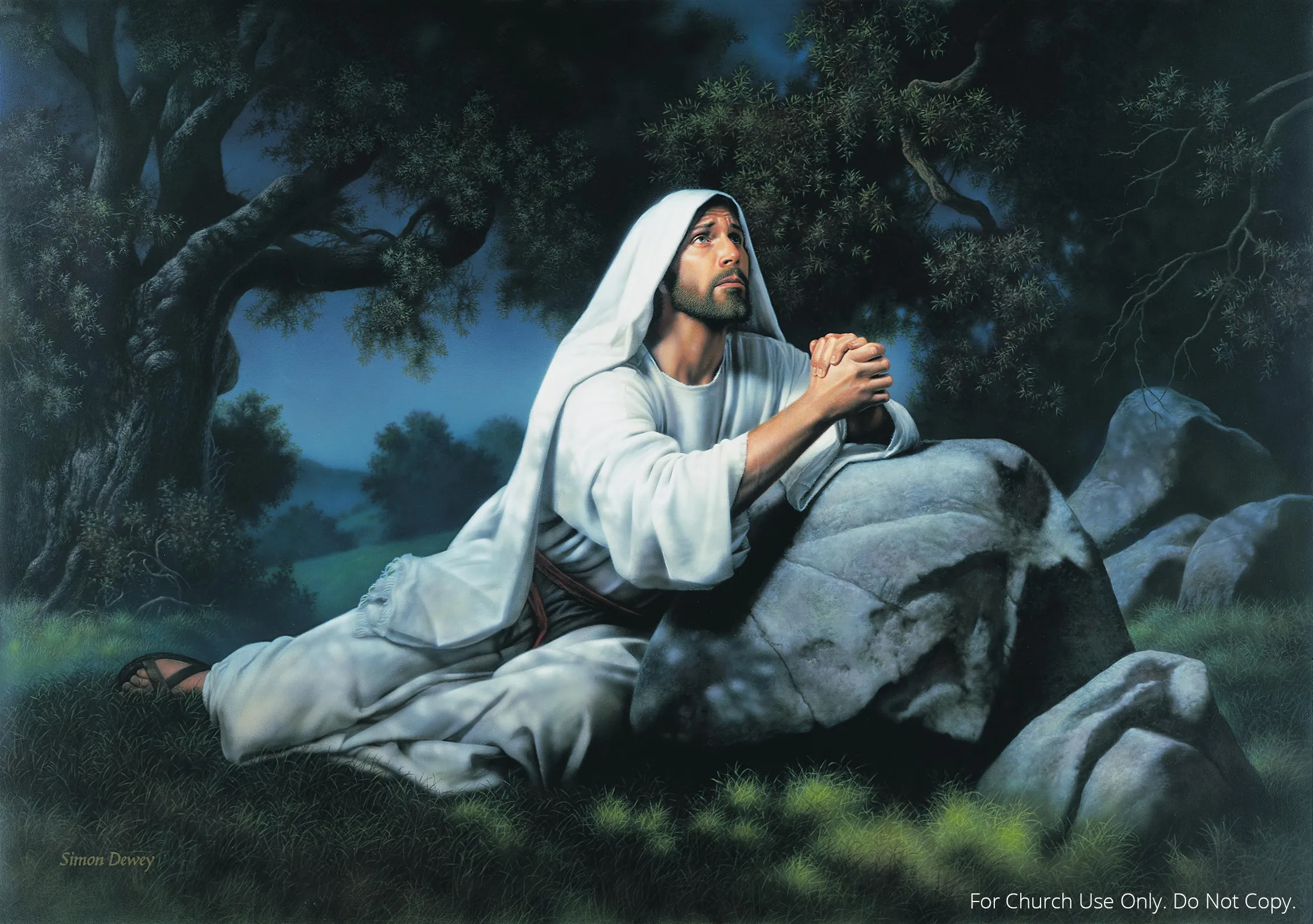 jesus in the garden praying