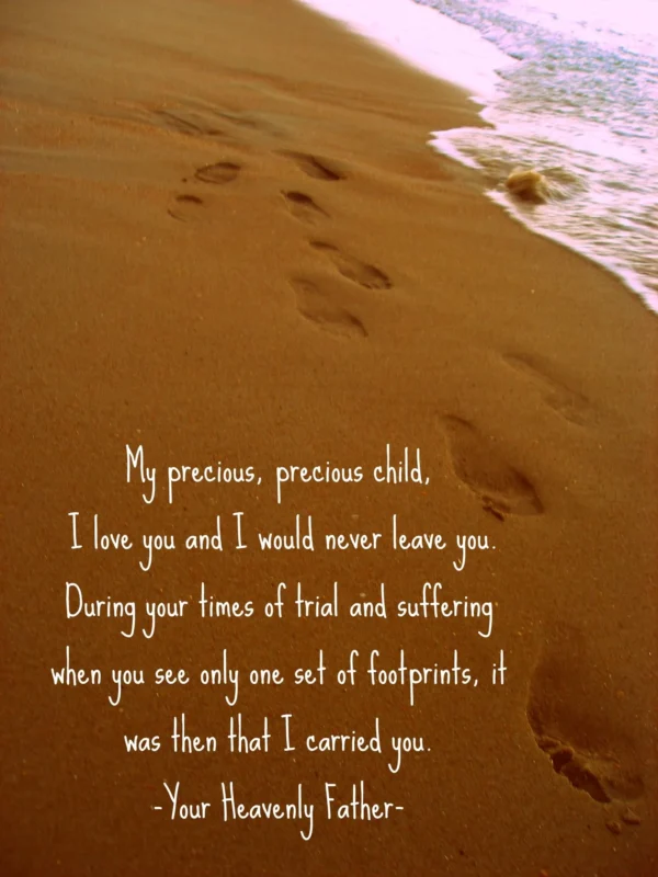 meaning of footprints in the sand