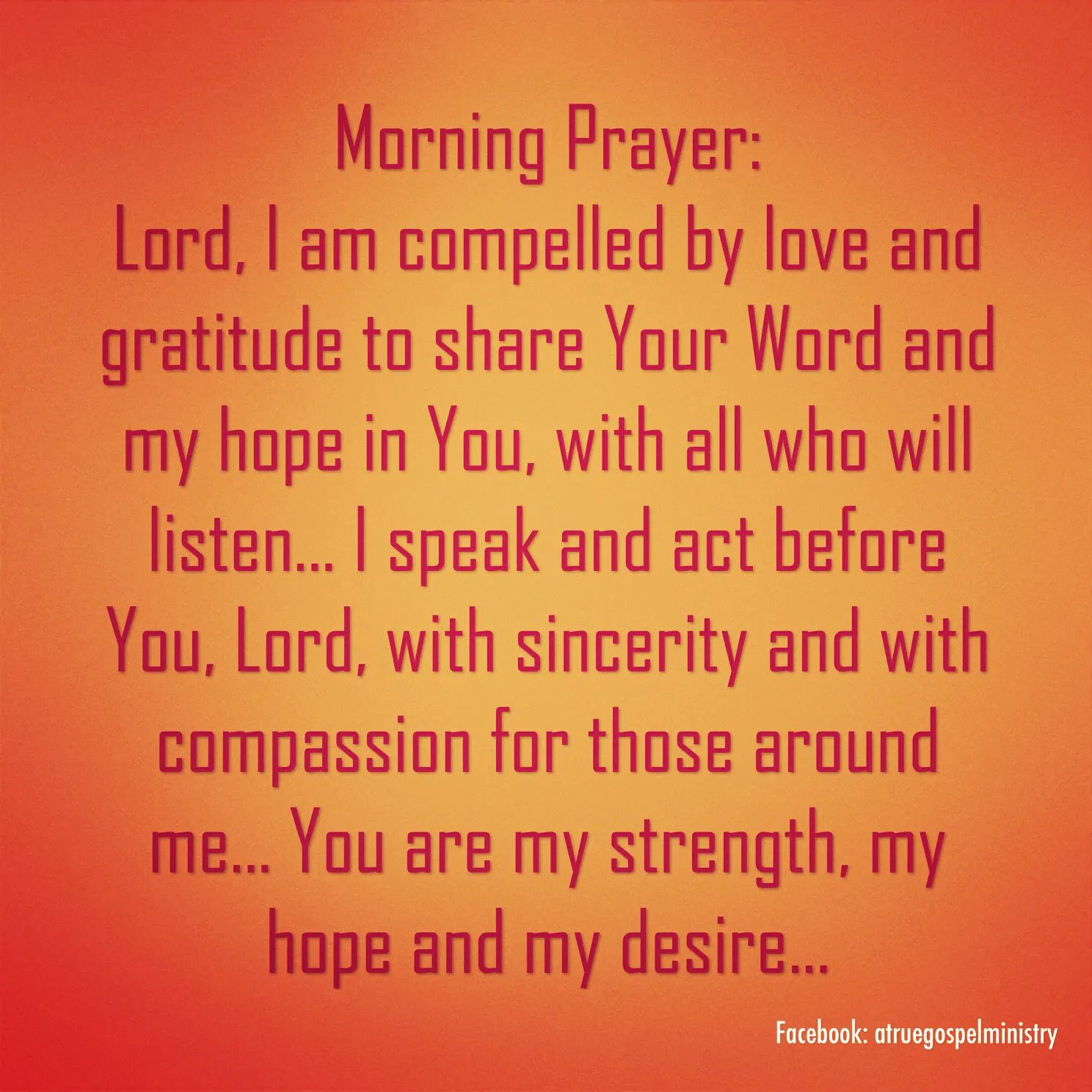 morning prayers of thanks