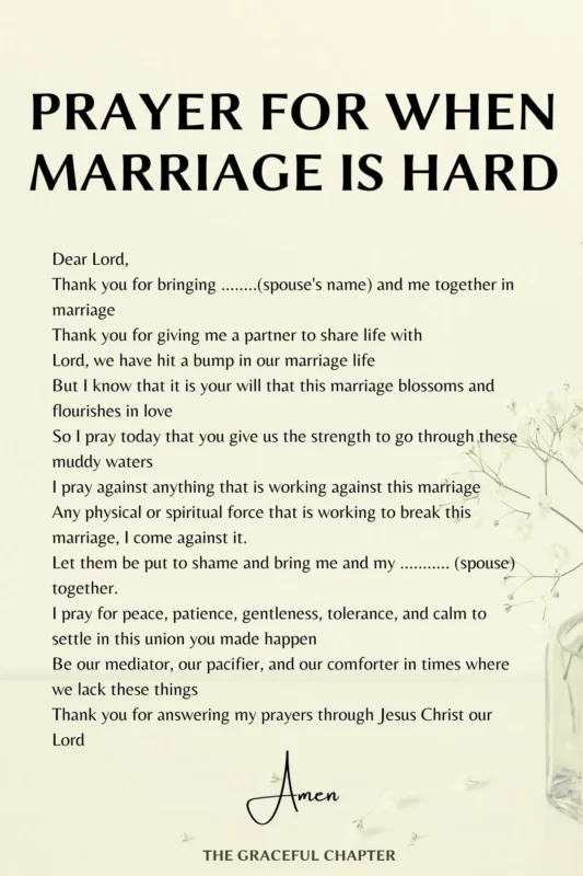 pray for marriage in trouble