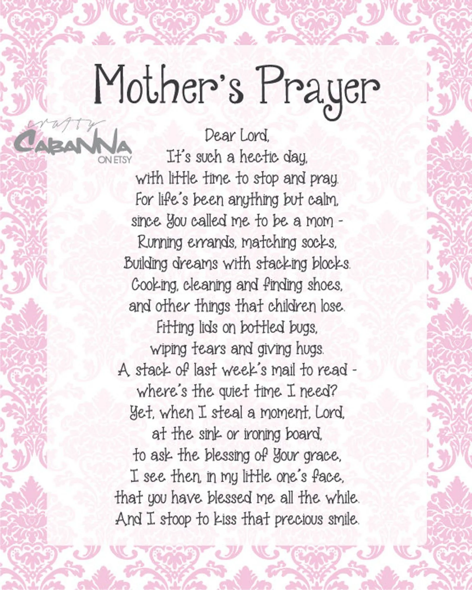 prayer for a daughter from a mother