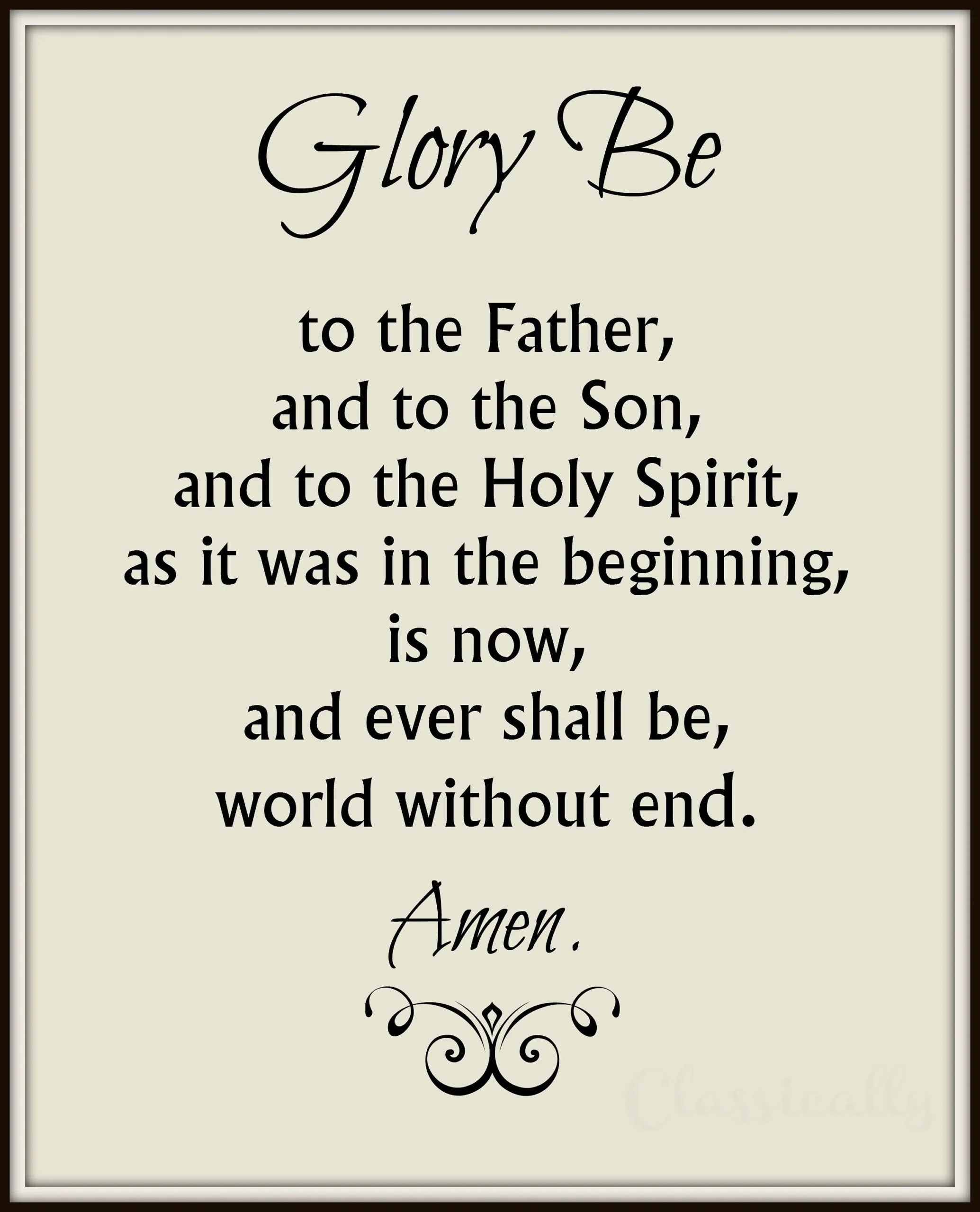 prayer for glory