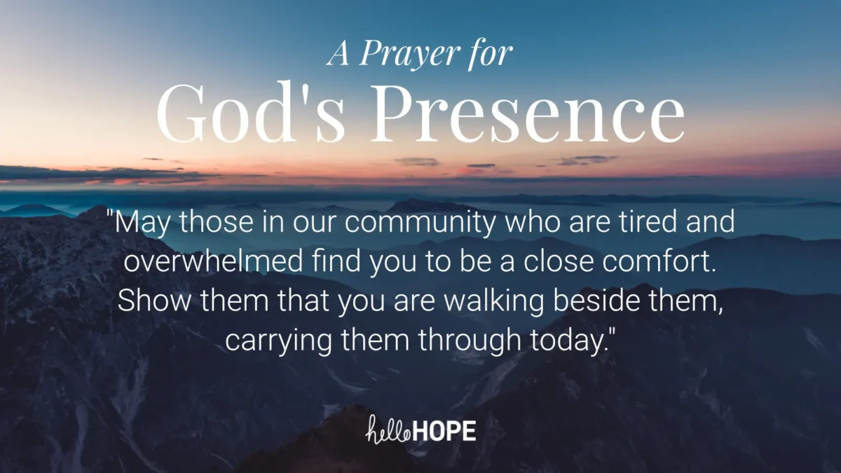 prayer for the presence of god