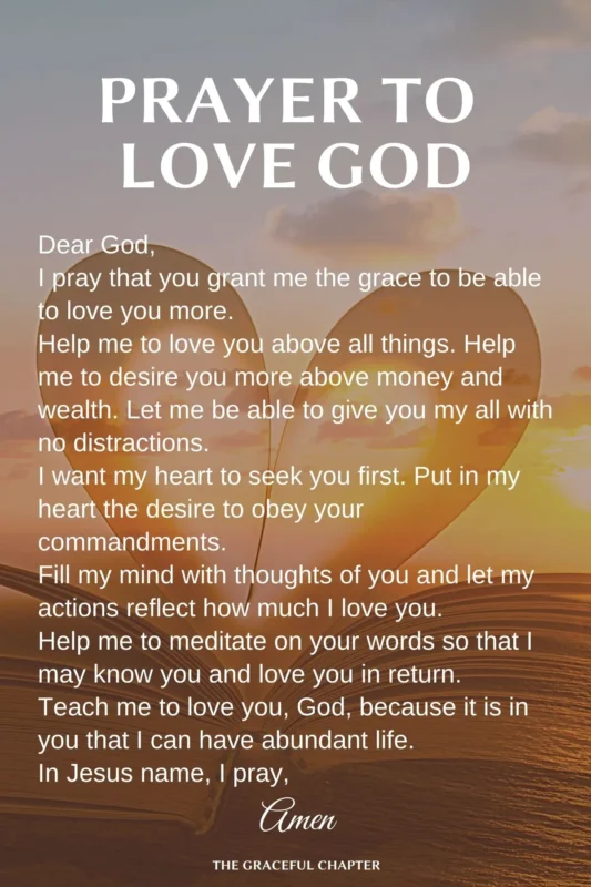 prayer to god about love