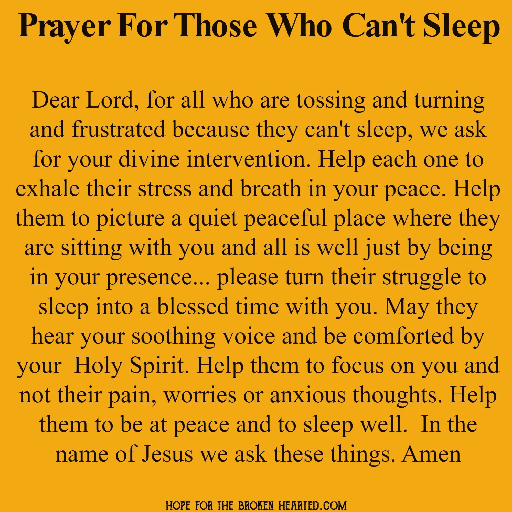 prayer when you can’t sleep