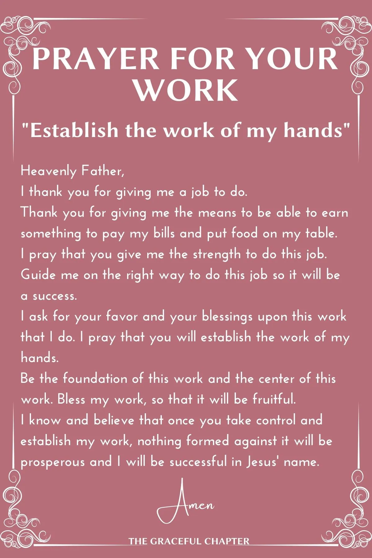 prayers about work