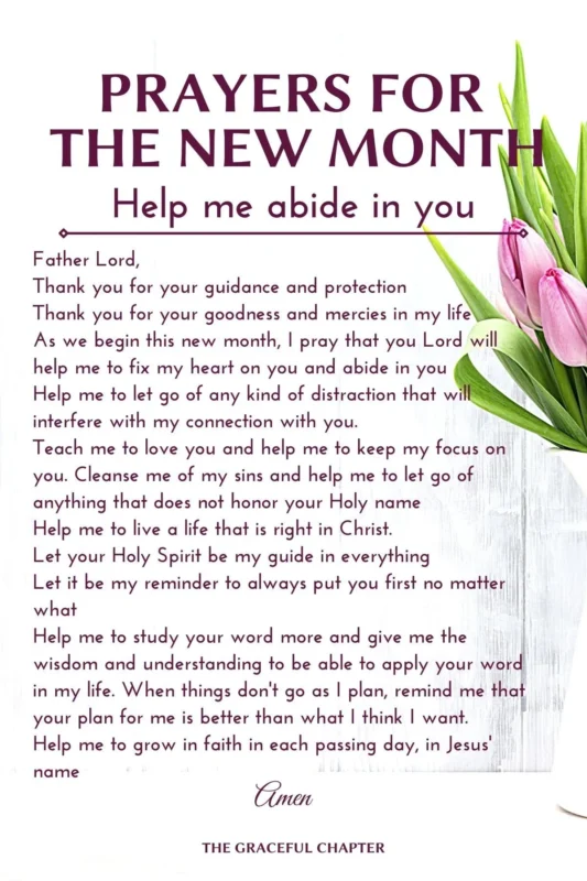 prayers for a new month