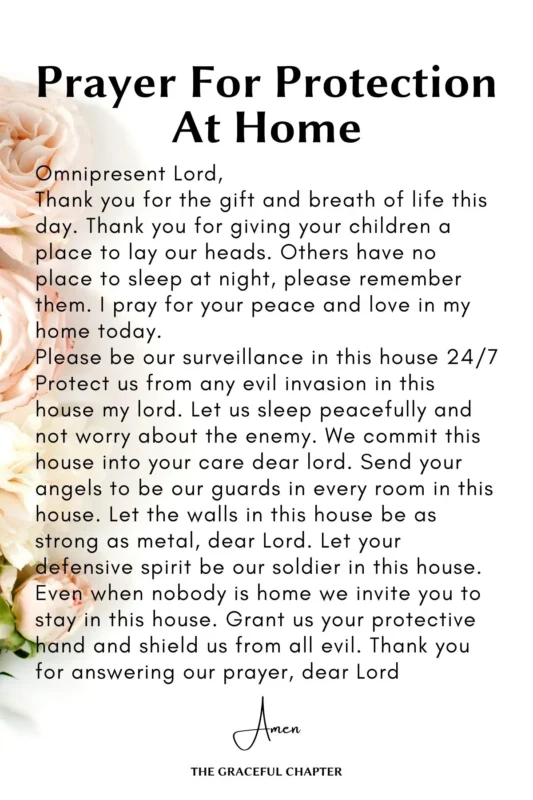 prayers for protection of home