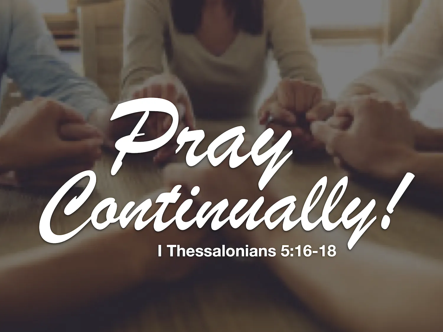 praying continually