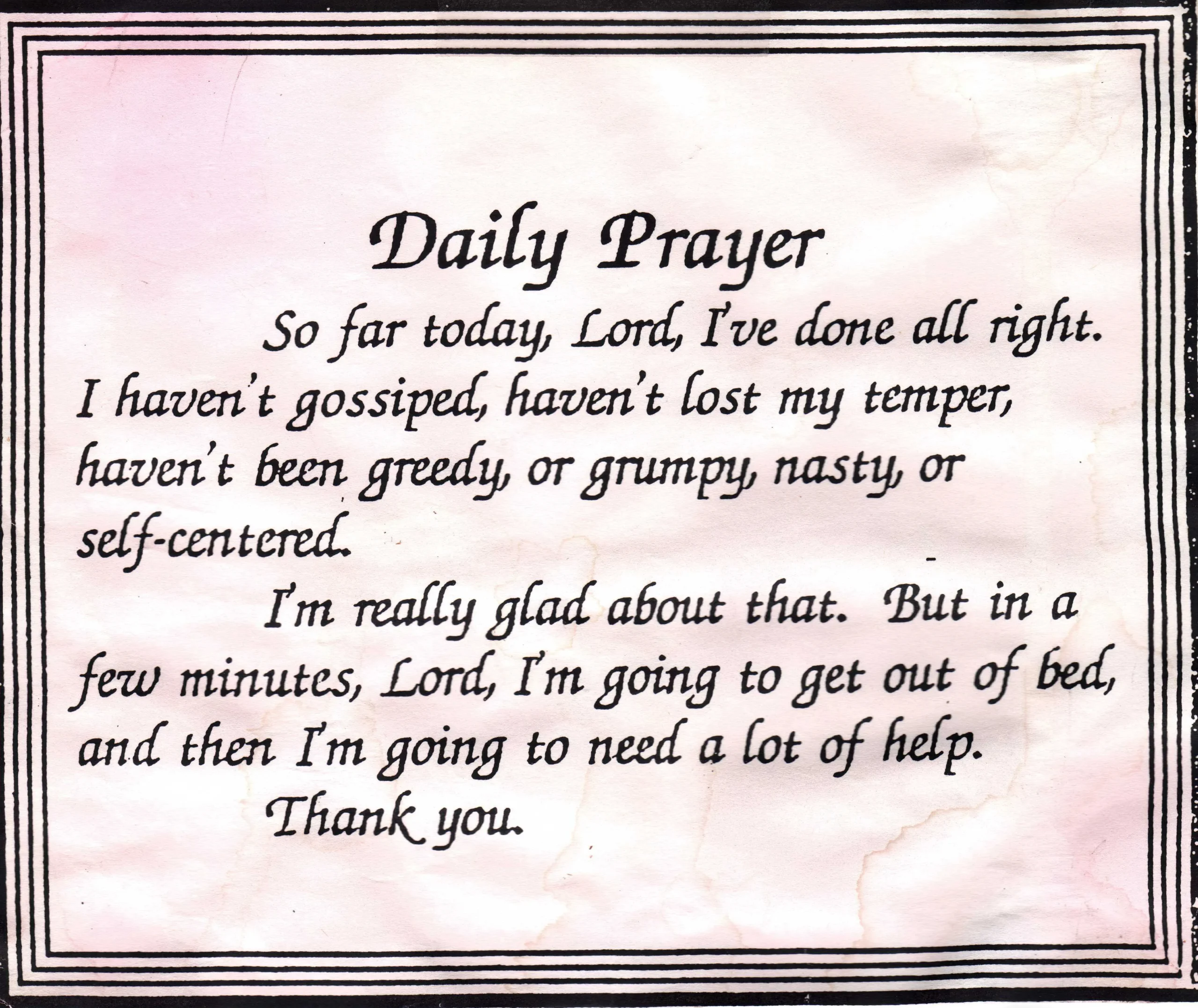praying daily