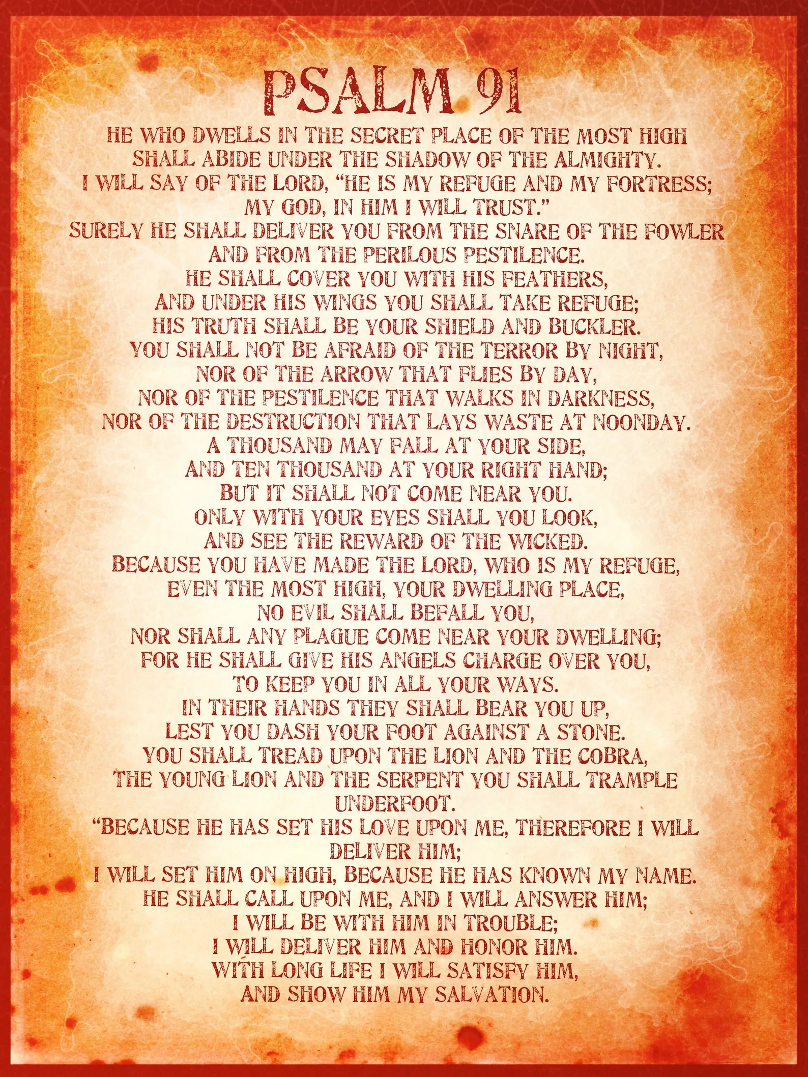 praying psalm 91