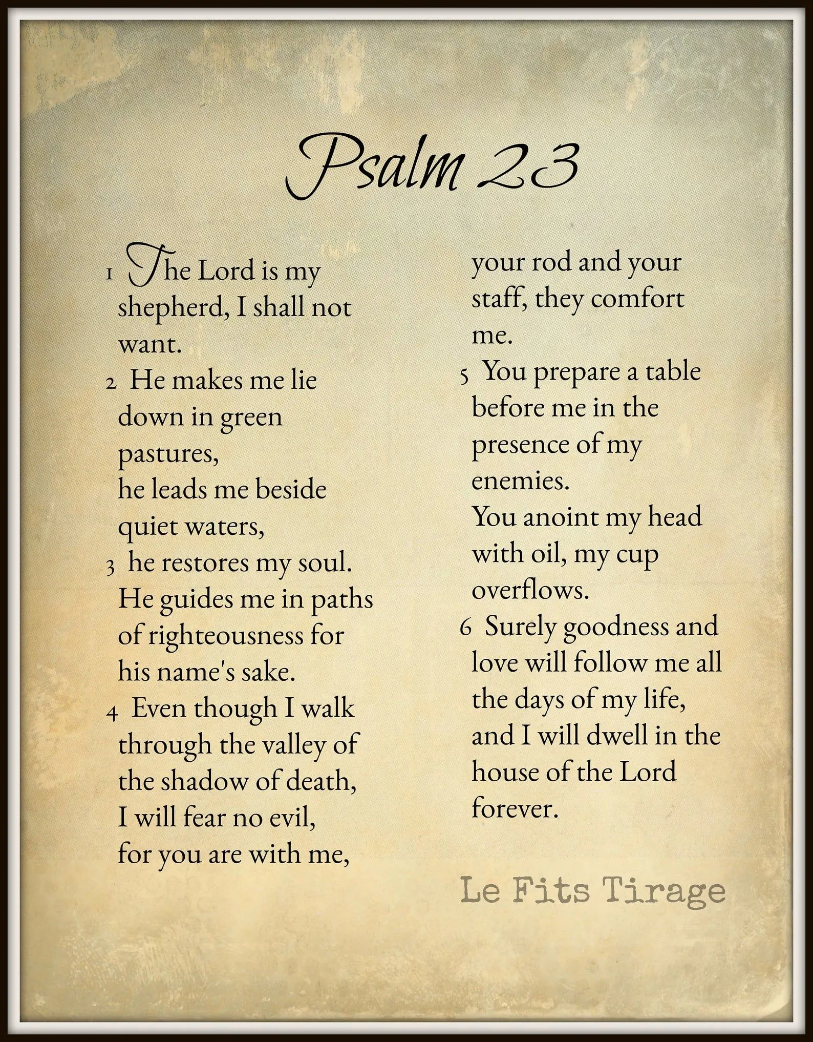 prayer 23 psalm