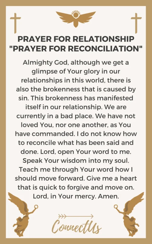 reconciliation prayer for relationships