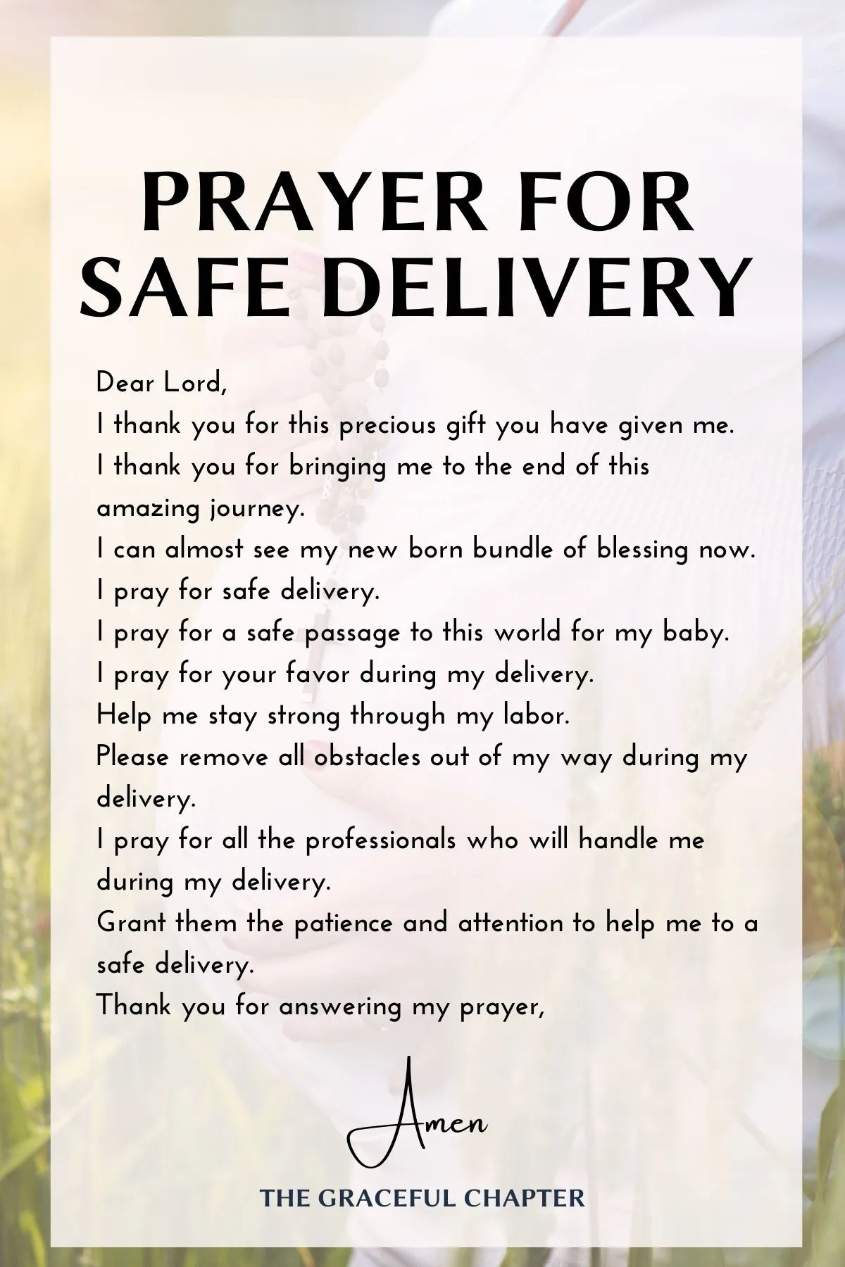 safe delivery prayers