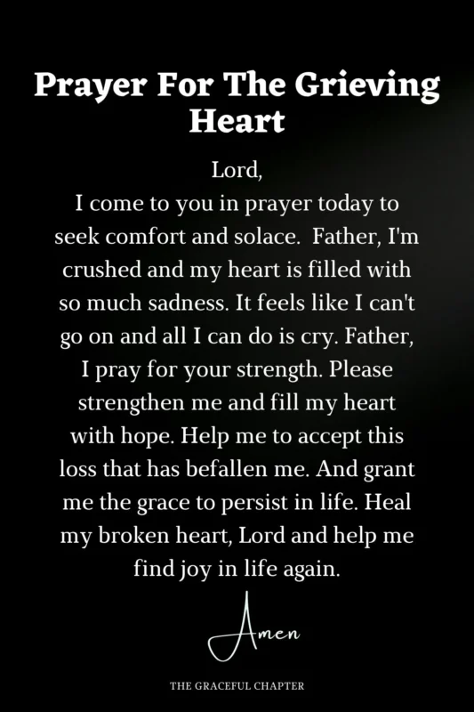 short prayer to comfort a grieving friend