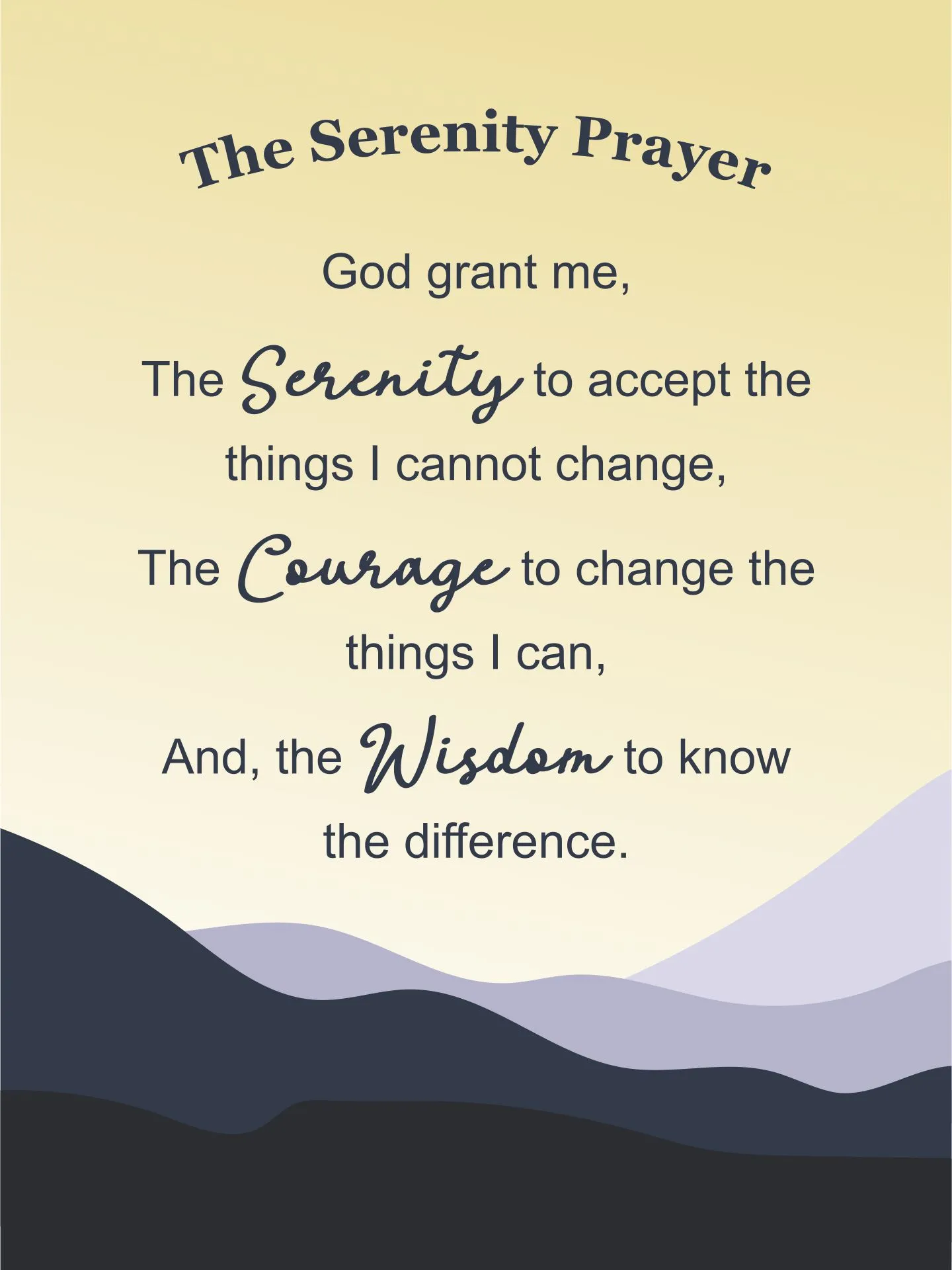 the serenity prayer in the bible