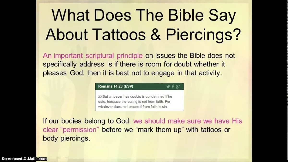 what does the bible say about piercings