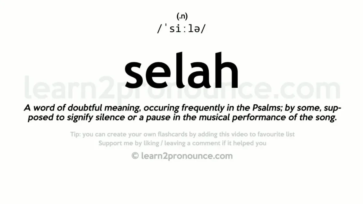 what is the meaning of selah in the bible